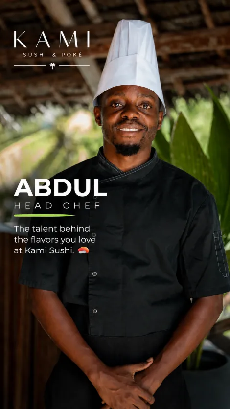 Abdul, capo chef di KAMI Sushi