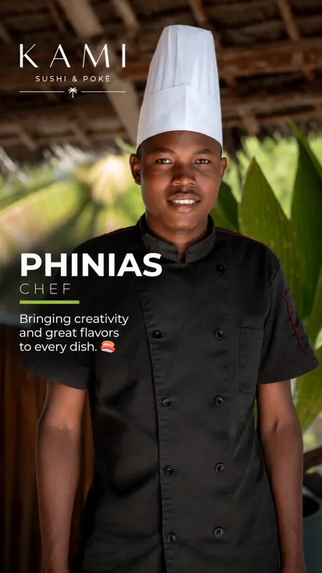 Phinias, chef di KAMI Sushi